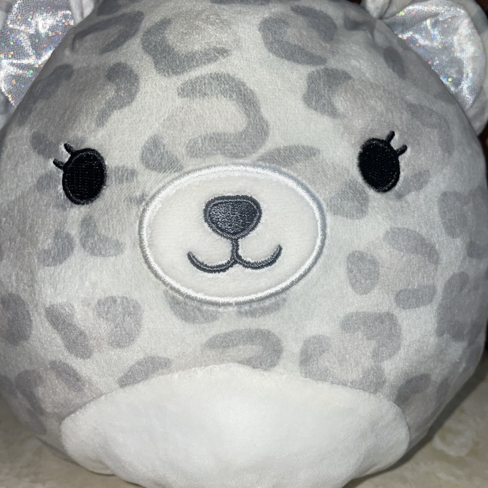 Squishmallows 8" 2-in-1 Flipamallows‎ Gray Leopard And Pink/Gray Red Panda Plush